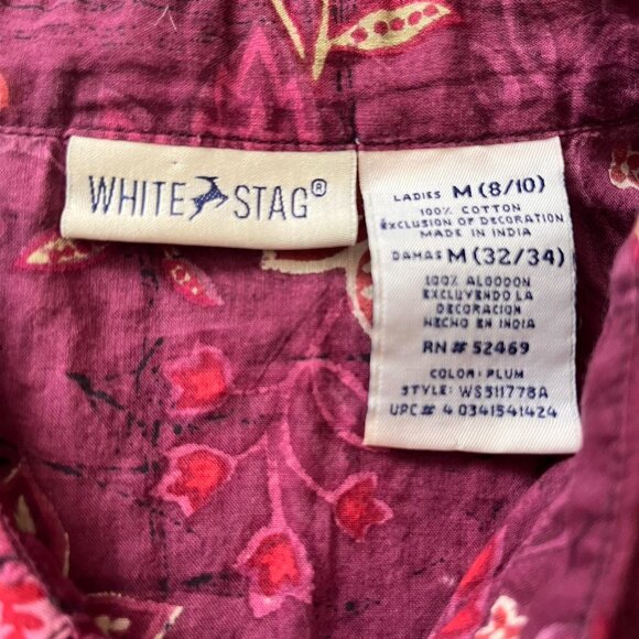 Vintage Y2K White Stag floral button blouse sequins fairycore boho - Picture 7 of 7